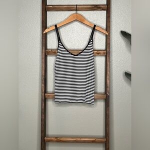 Forever 21 Black and White Striped Camisole